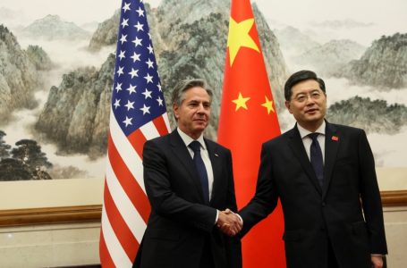 블링컨 미국 국무장관-친강 중국 외교부장 회담